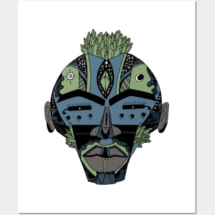 Mellow Cool African Mask 4 Posters and Art